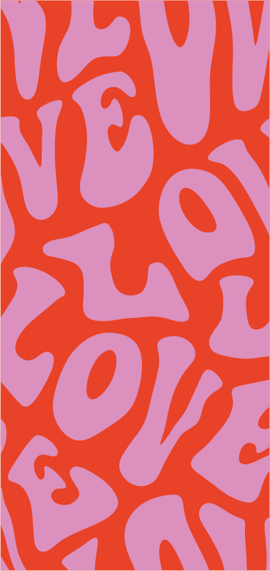 The word love, repeating