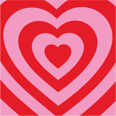 red hearts on a pink background